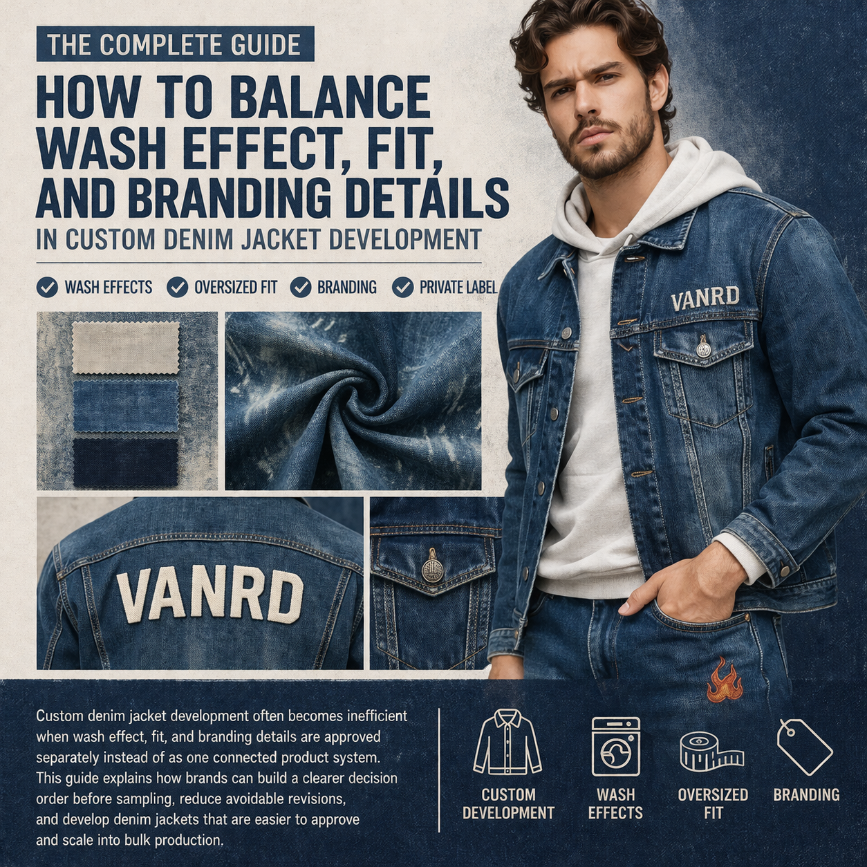 How to Balance Wash Effect, Fit, and Branding Details in Custom Denim Jacket Development