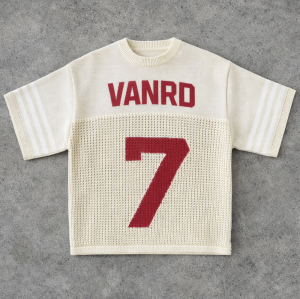 Custom T Shirt Manufacturer for Varsity Knit Jersey Tee