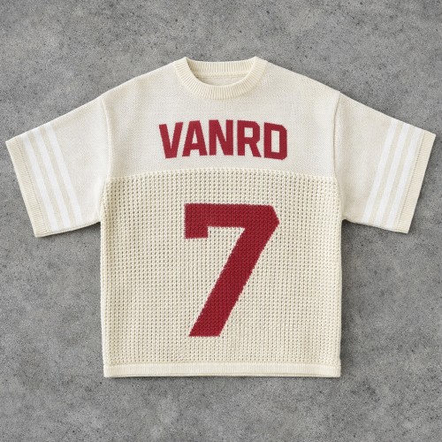 Custom T Shirt Manufacturer for Varsity Knit Jersey Tee