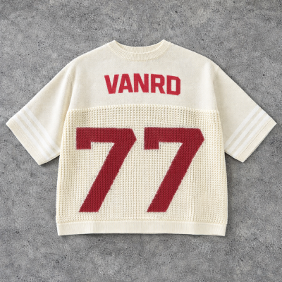 Custom T Shirt Manufacturer for Varsity Knit Jersey Tee