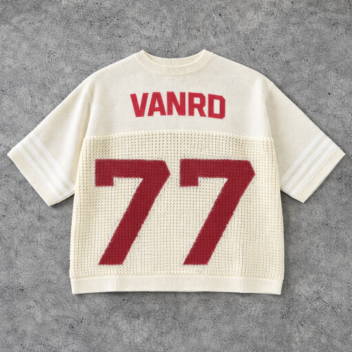 Custom T Shirt Manufacturer for Varsity Knit Jersey Tee