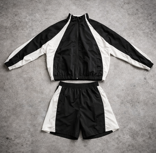 Custom Tracksuit Jacket and Shorts Set Manufacturer