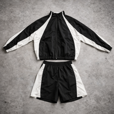 Custom Tracksuit Jacket and Shorts Set Manufacturer