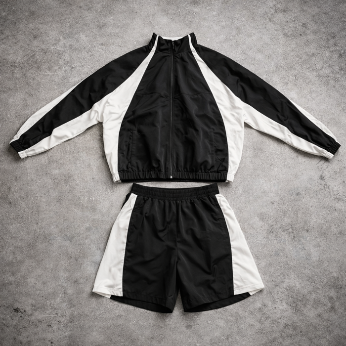 Custom Tracksuit Jacket and Shorts Set Manufacturer