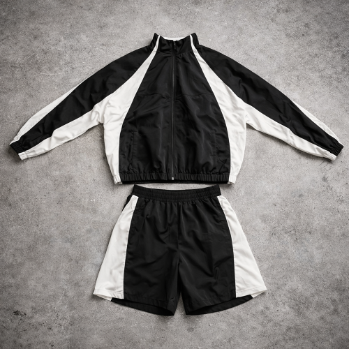 Custom Tracksuit Jacket and Shorts Set Manufacturer