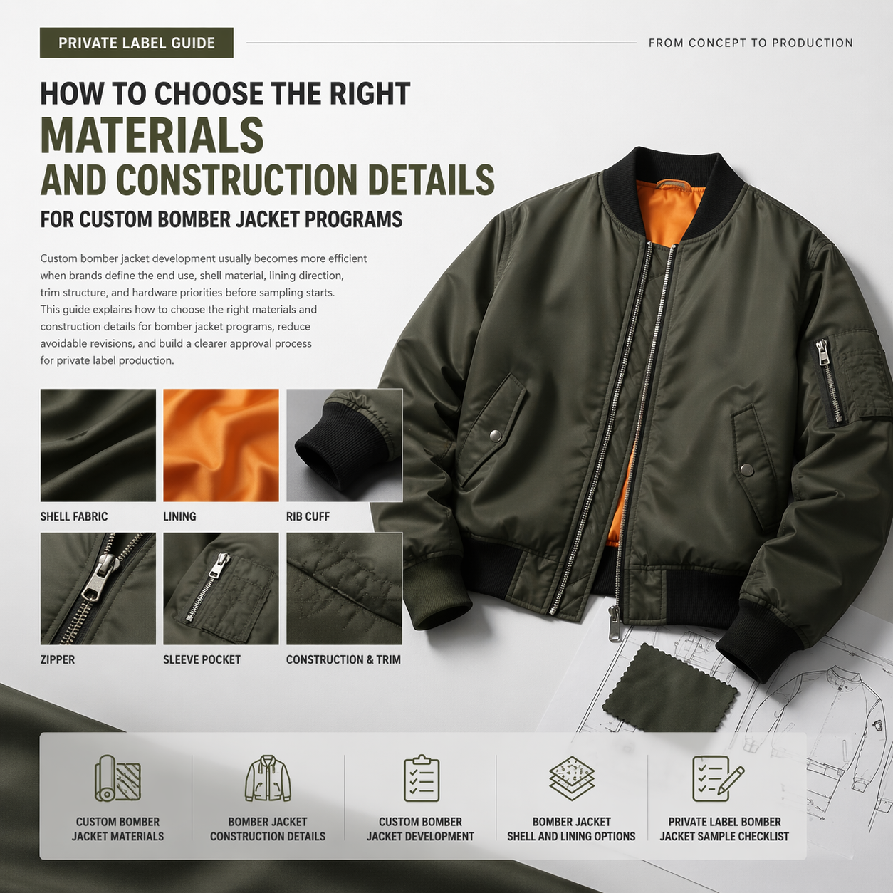 How to Choose the Right Materials and Construction Details for Custom Bomber Jacket Programs