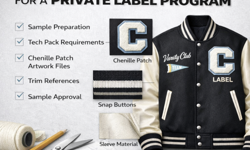 What to Prepare Before Starting a Varsity Jacket Sample for a Private Label Program