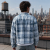 Custom flannel Shirts with Rhinestone Plaid Wash Finish