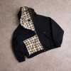 Custom reversible jacket with Hooded Plaid Lining