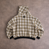 Custom reversible jacket with Hooded Plaid Lining