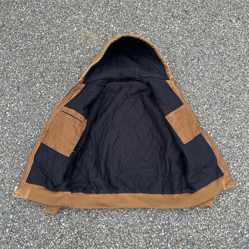Custom Canvas Jacket With Hooded Workwear Design