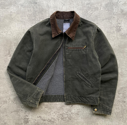 Custom Canvas Jacket With Corduroy Collar