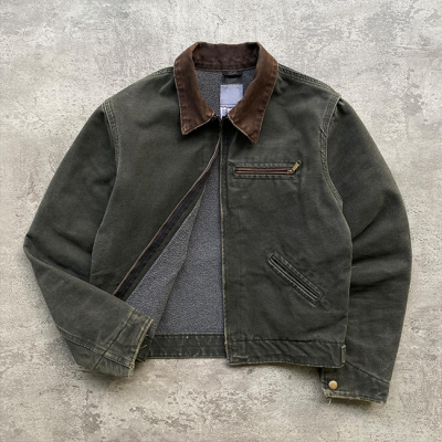 Custom Canvas Jacket With Corduroy Collar