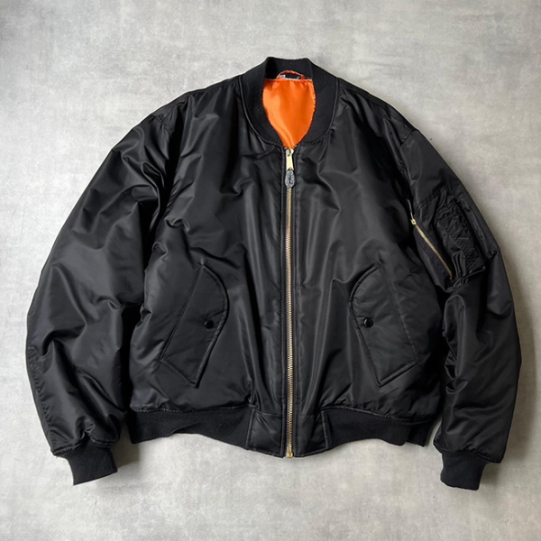 Custom Bomber Jacket With Orange Lining