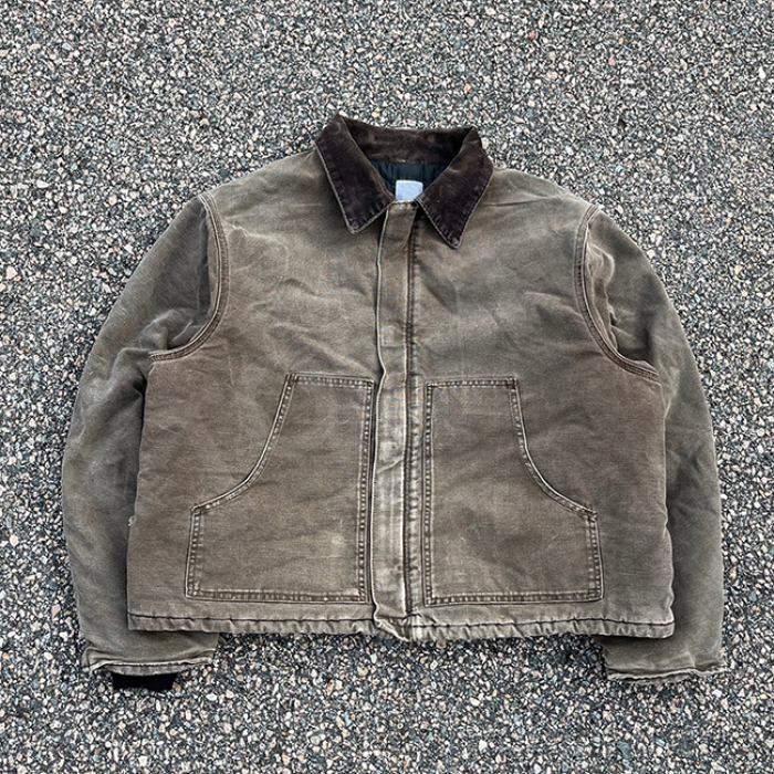 Custom Hooded Jacket With Washed Workwear Finish