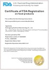 Certificate ofFDARegistrationon food products