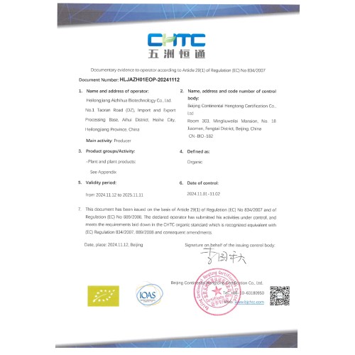 Eu Organic Certification