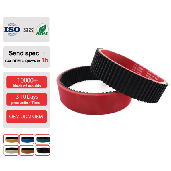 High precision 420-S3M Rubber Coated Timing Belts for CNC Equipment Pitch 3mm