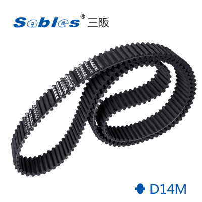 1470 Rubber Double Sided Timing Belt D14M For Steady Mechanical Motion