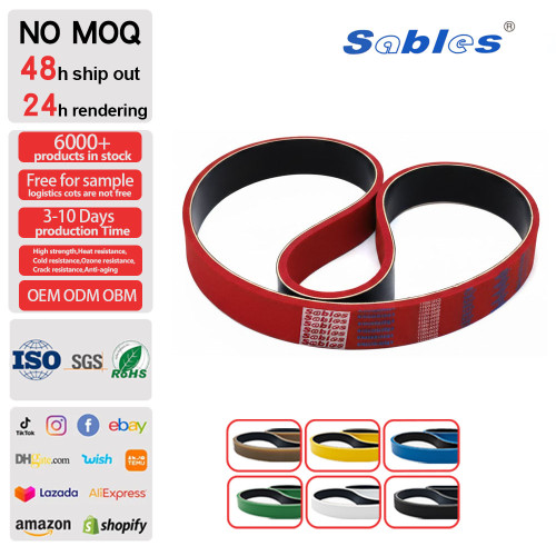 High Quality Customize Coated Rubber Flat Belt