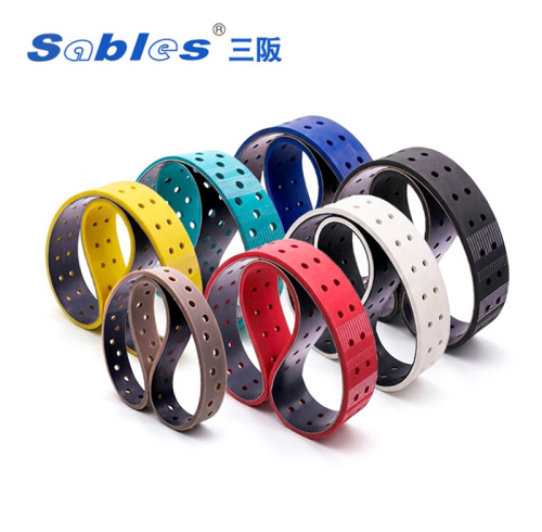 Stable Transmission Customize Coated Rubber Flat Belt with Holes, Grinding or Grooves