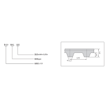 B103MXL Coated Timing Belts Use for Pringting Machine Pitch 2.032mm