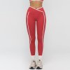 Women's cross-waist yoga pants, color-blocked nude-feel bodycon fitness wear, outdoor running sports pants