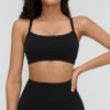 Minimal Strap Straight-Neck Sports Bra