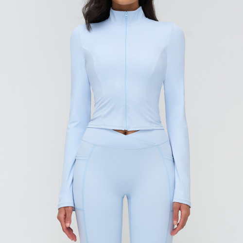 SculptZip High-Neck Fitted Active Jacket