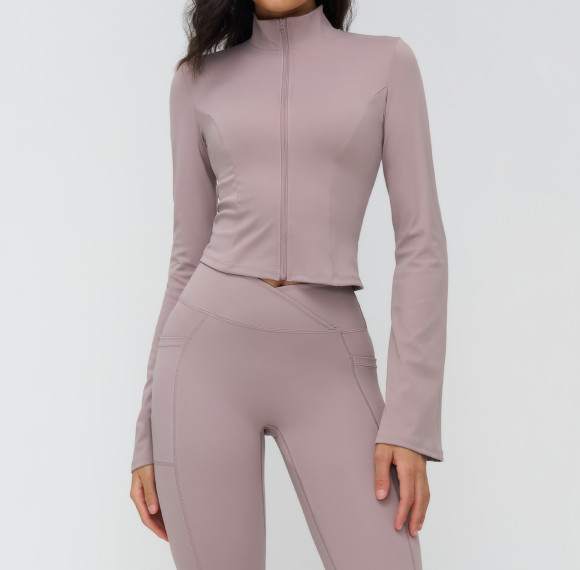 SculptZip High-Neck Fitted Active Jacket