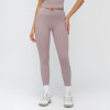 Cross-Over V-Waist High-Rise Leggings with Side Pockets