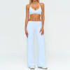 Halter Sports Bra & Wide-Leg Yoga Pants Set (2-Piece)