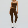 Strappy V-Neck Active Tank & High-Waist Sculpt Leggings Set