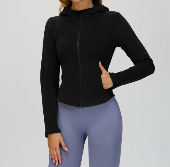 Sculpt Fit Zip-Up Hoodie Jacket | Hooded Active Layer