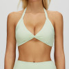 Twist-Front Halter Sport Bra