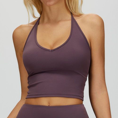 V-Neck Halter Sculpt Tank