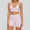 Seamless V-Neck Bra + High-Waist Biker Shorts Set