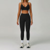 Seamless V-Neck Bra + High-Waist Leggings Set