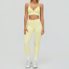 Seamless V-Neck Bra + High-Waist Leggings Set