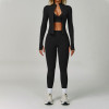 3-Piece Zip Jacket, Bralette & High-Waist Leggings Set