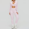 3-Piece Zip Jacket, Bralette & High-Waist Leggings Set