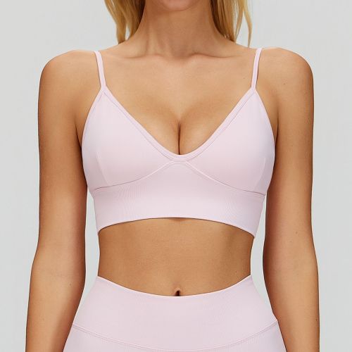 Seamless V-Neck Longline Sports Bra
