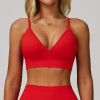 Seamless V-Neck Longline Sports Bra