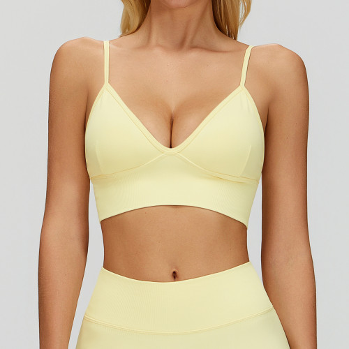 Seamless V-Neck Longline Sports Bra