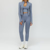 Zip-Up Training Jacket, Crop Tank & High-Waist Leggings 3-Piece Set