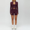 Seamless Zip Jacket & High-Waist Biker Shorts 3-Piece Workout Set