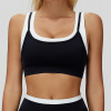 Contrast Trim Square-Neck Sports Bra
