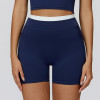 Contrast Waistband High-Rise Biker Shorts
