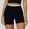 Contrast Waistband High-Rise Biker Shorts