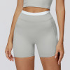 Contrast Waistband High-Rise Biker Shorts